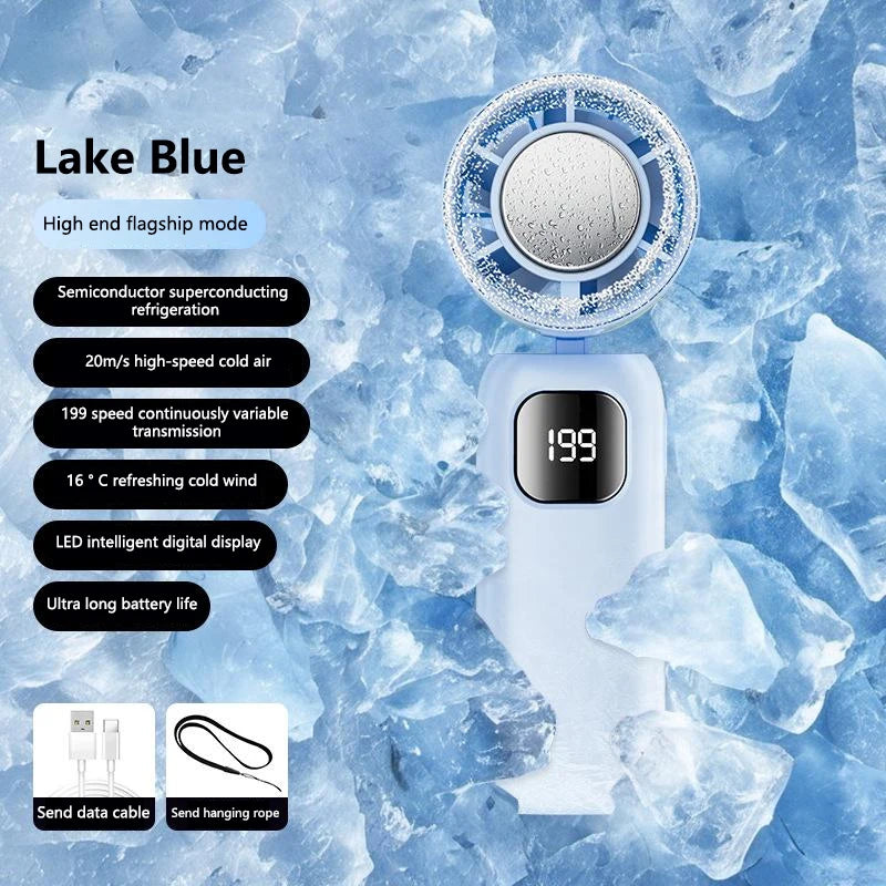 Portable Turbo Cooling Fan , Handheld & Rechargeable