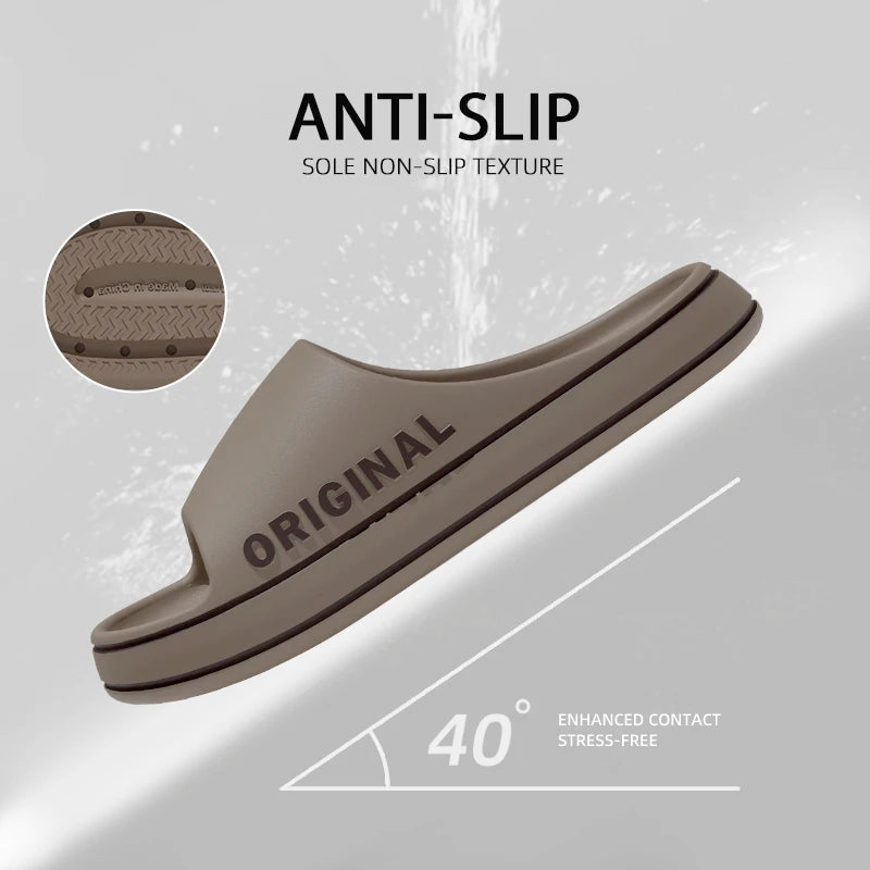 Feslishoet Women & Men Letter Slides – Anti-Slip Summer Sandals