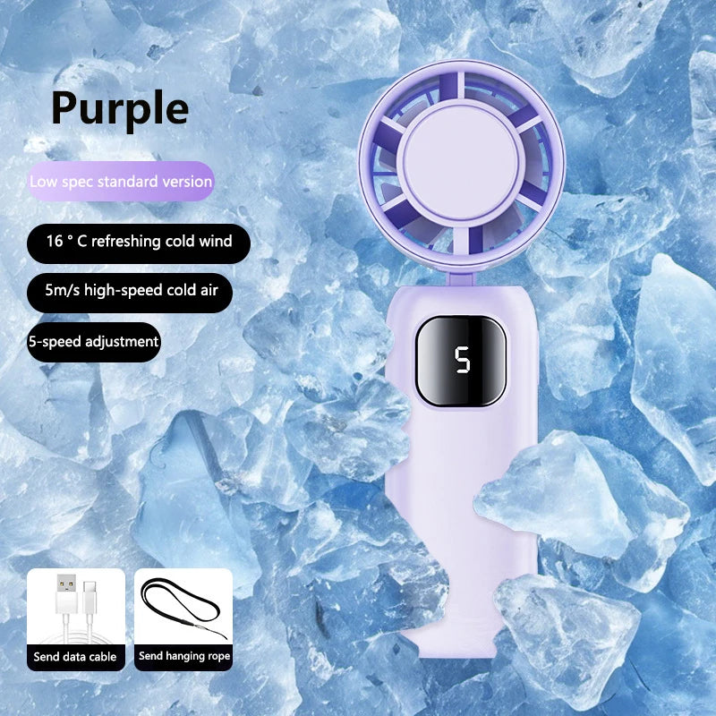 Portable Turbo Cooling Fan , Handheld & Rechargeable