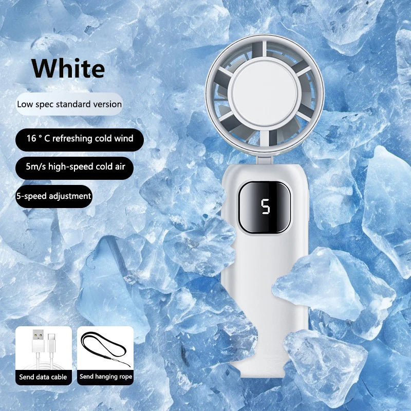 Portable Turbo Cooling Fan , Handheld & Rechargeable