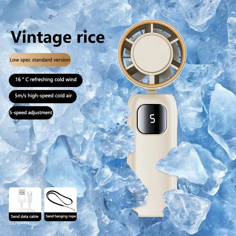 Portable Turbo Cooling Fan , Handheld & Rechargeable