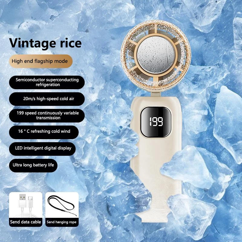 Portable Turbo Cooling Fan , Handheld & Rechargeable