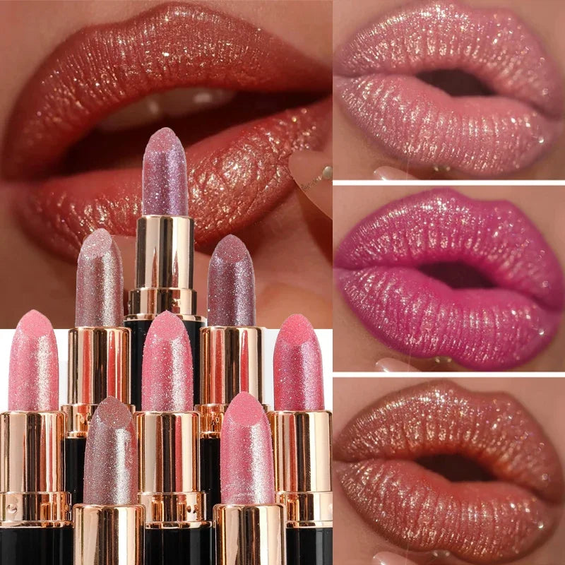 Glitter Diamond Lipstick - Waterproof & Long Lasting