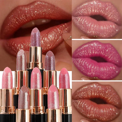 Glitter Diamond Lipstick - Waterproof & Long Lasting