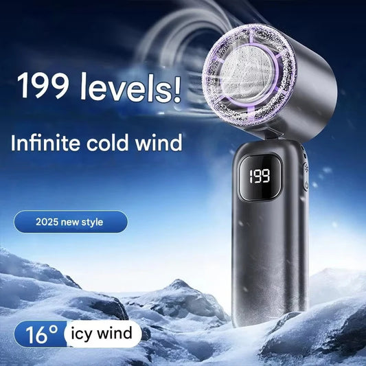 Portable Turbo Cooling Fan , Handheld & Rechargeable